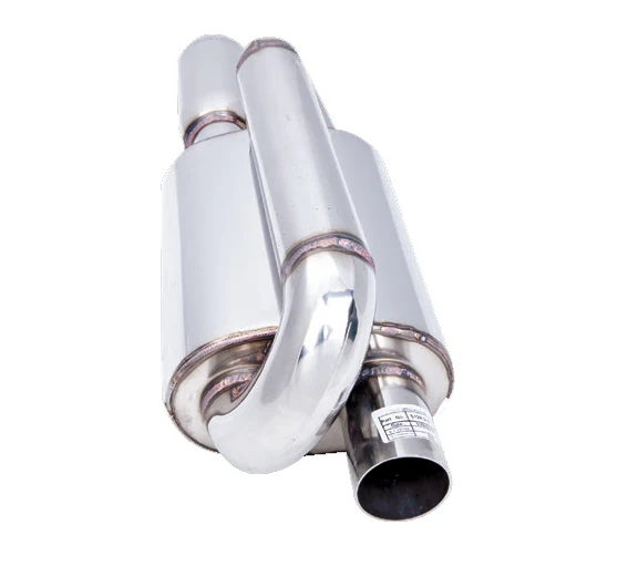 2.25 Inch Oval Twin Loop Muffler Left Inlet - Image 2