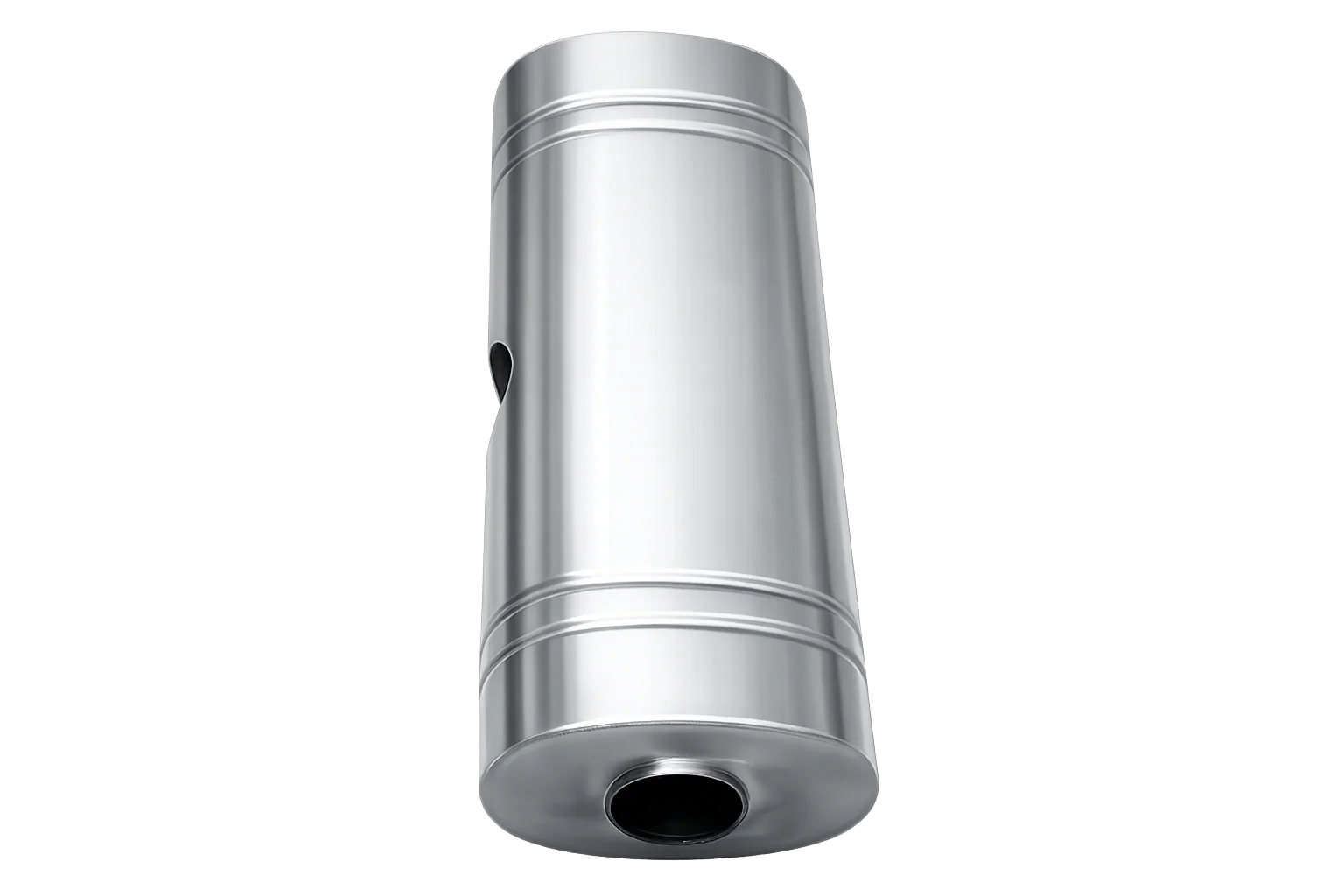 EAST WEST 2.25" Inlet muffler twin 2" outlet 304 Stainless Steel - Image 2