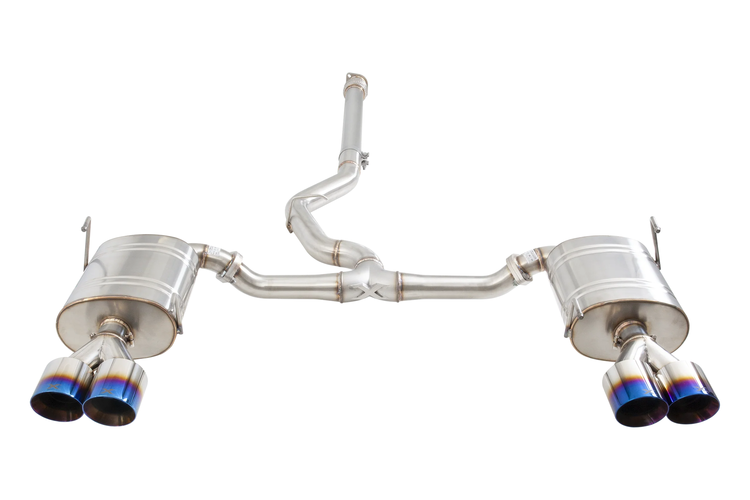 Subaru WRX Sedan VB Cat Back Exhaust System with Burnt Blue Tips - Image 4