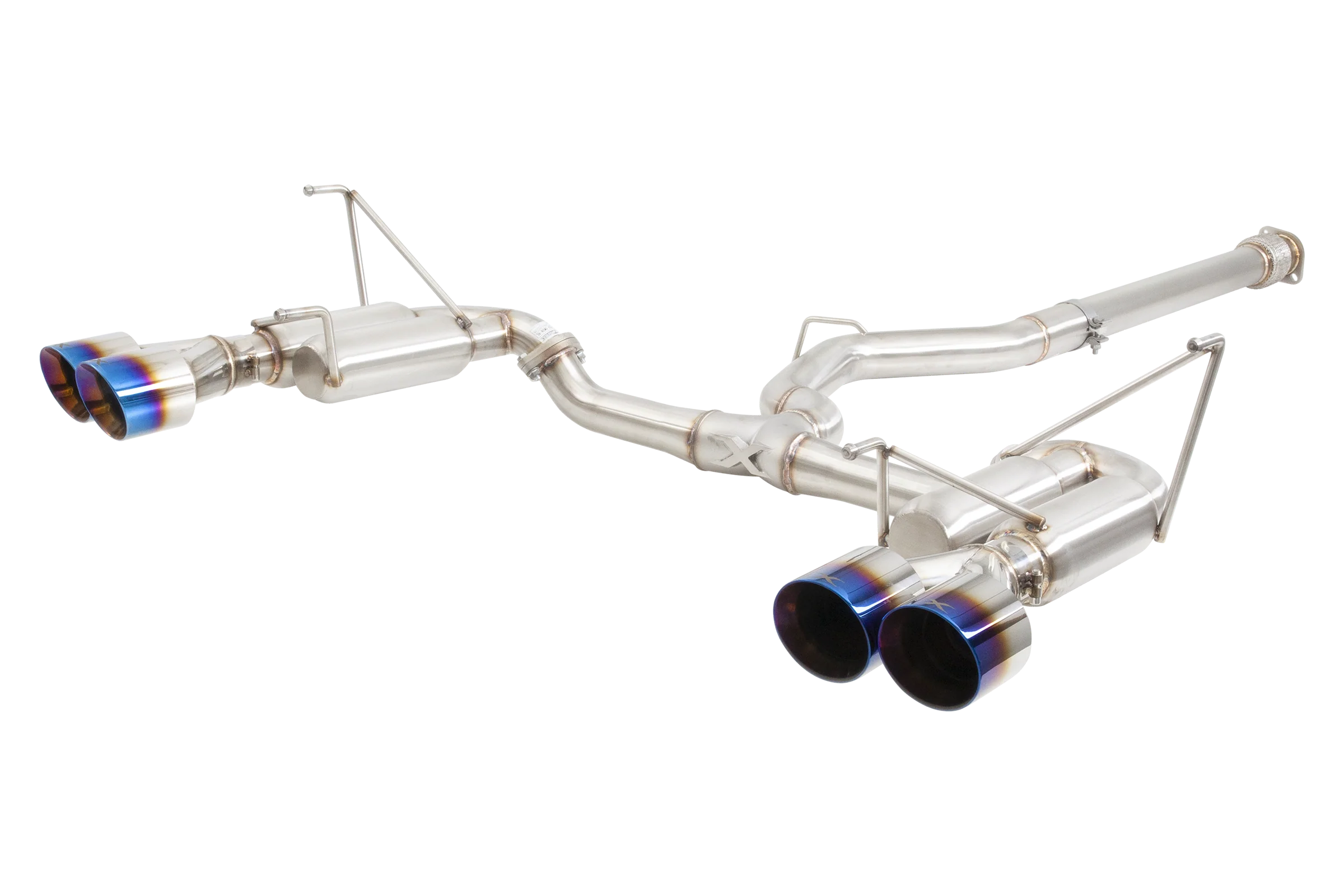Subaru WRX Sedan VB Race Cat Back Exhaust System with Burnt Blue Tips - Image 5