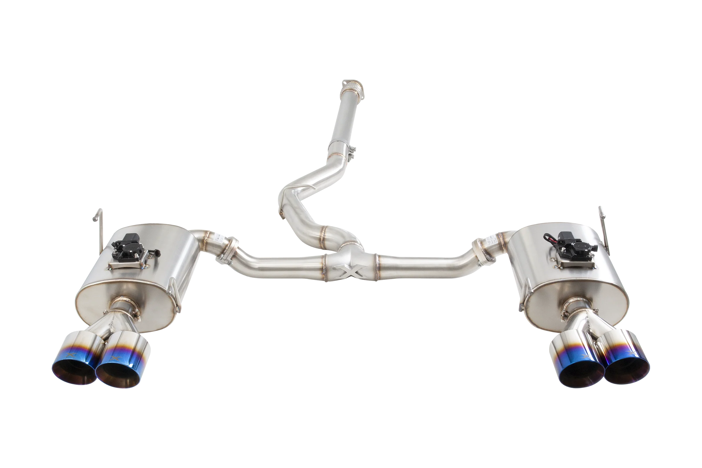 SUBARU WRX SEDAN VB Varex WR Valved Cat Back Exhaust System with Burnt Blue Tips - Image 3