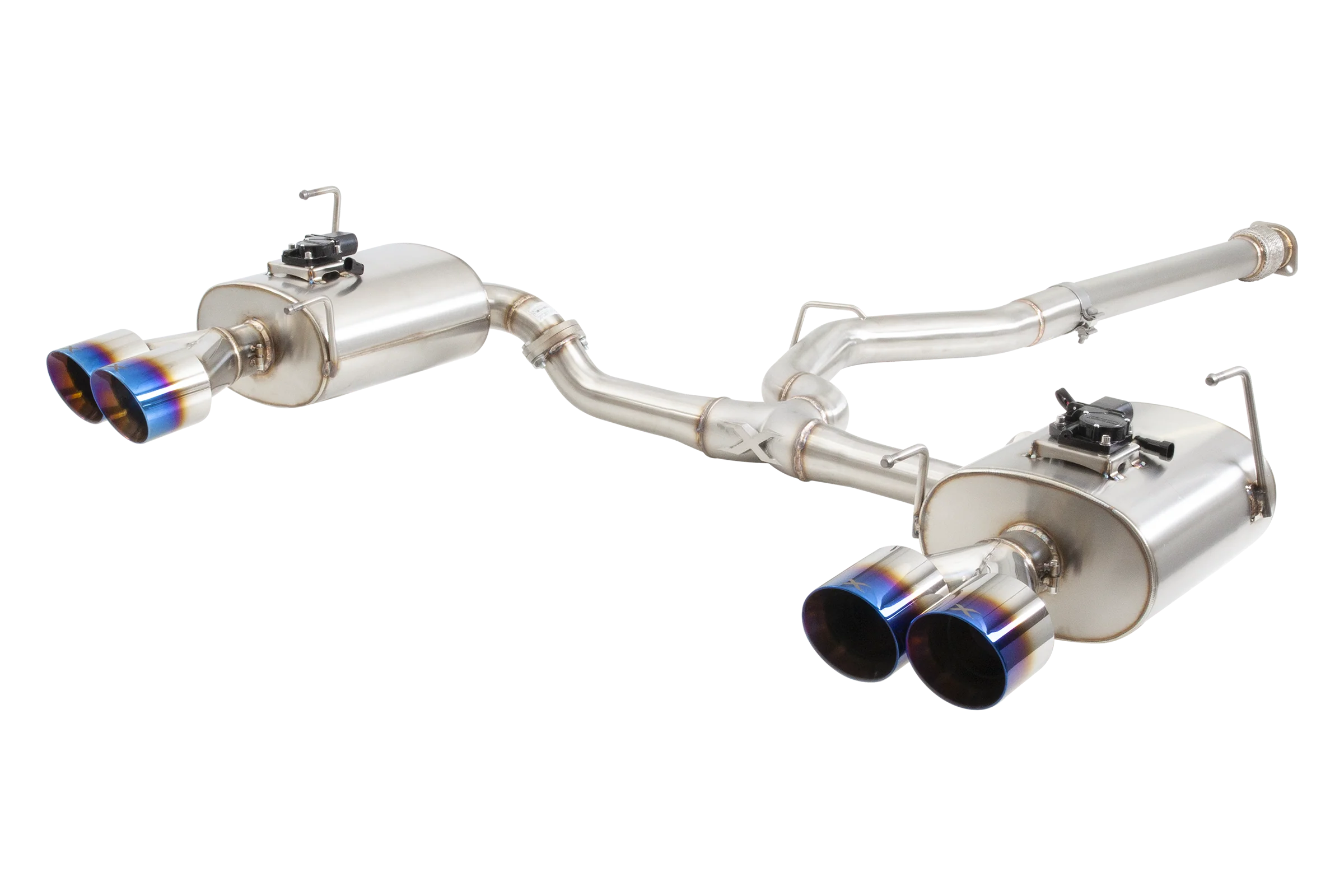 SUBARU WRX SEDAN VB Varex WR Valved Cat Back Exhaust System with Burnt Blue Tips - Image 5