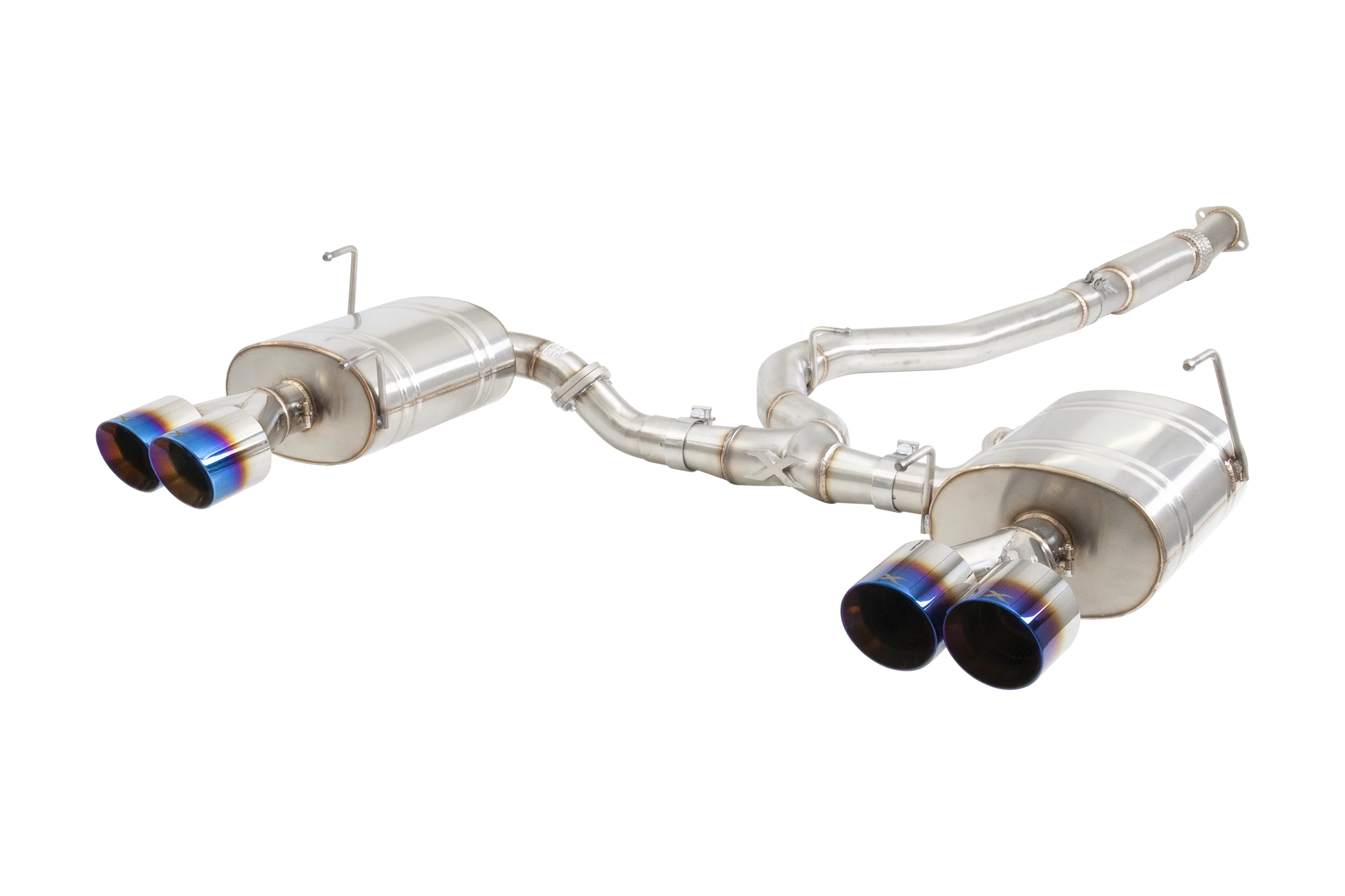 Subaru WRX STI G3 VA Sedan Cat Back Exhaust with Burnt Blue Tips - Image 3