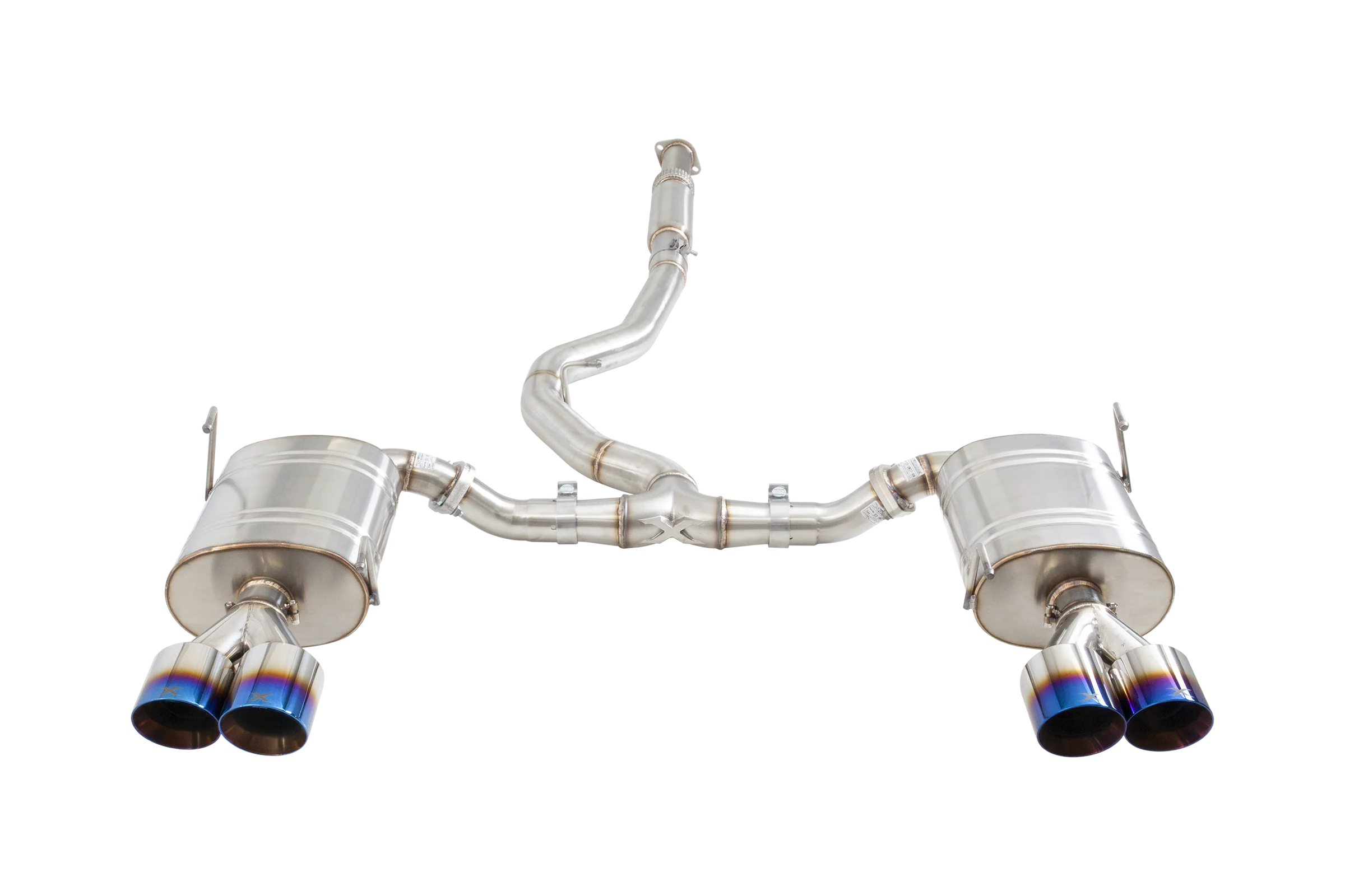 Subaru WRX STI G3 VA Sedan Cat Back Exhaust with Burnt Blue Tips - Image 5