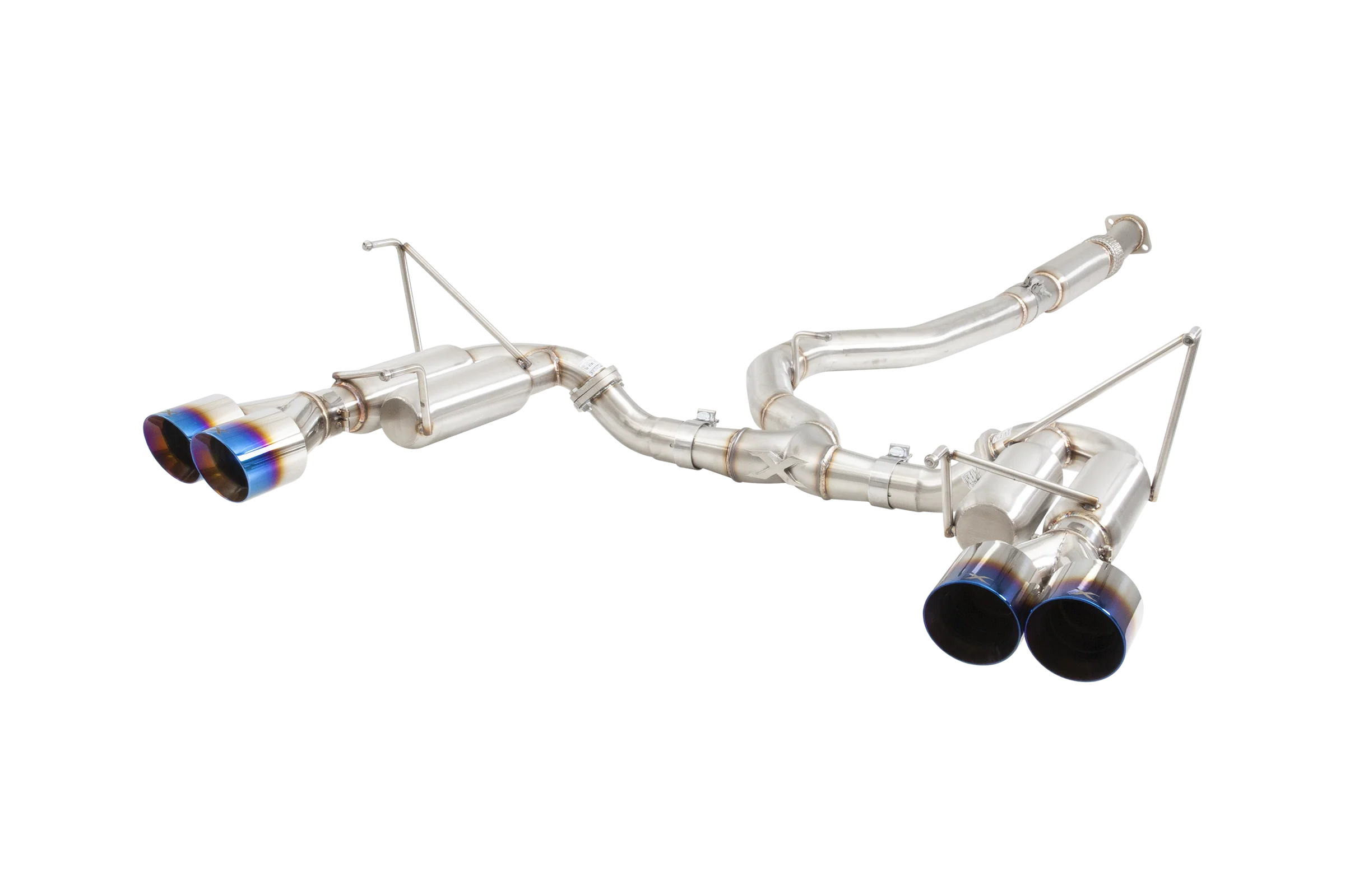 Subaru WRX STI G3 VA Sedan Race Cat Back Exhaust with Burnt Blue Tips - Image 3