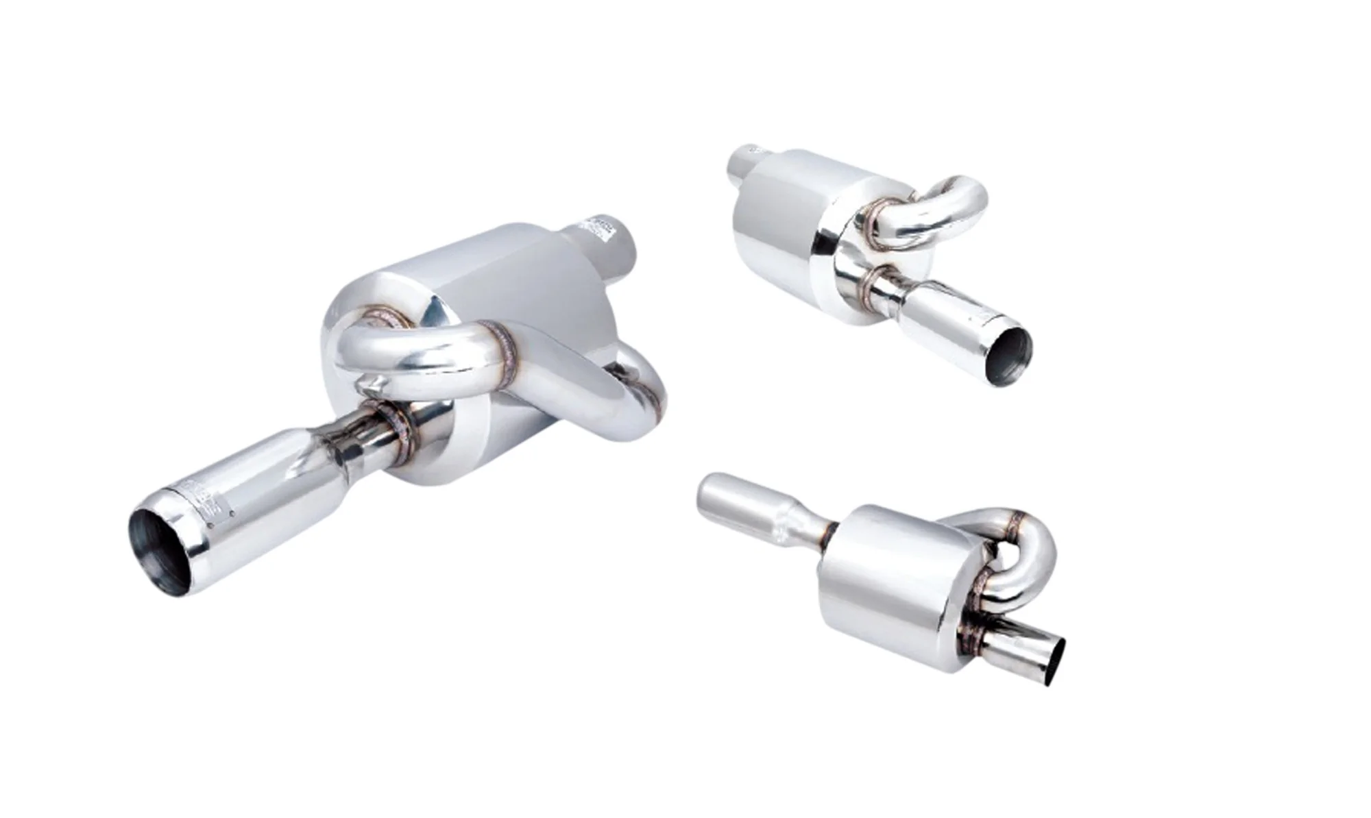 Twin Loop Round Muffler With 3.5" Tip
