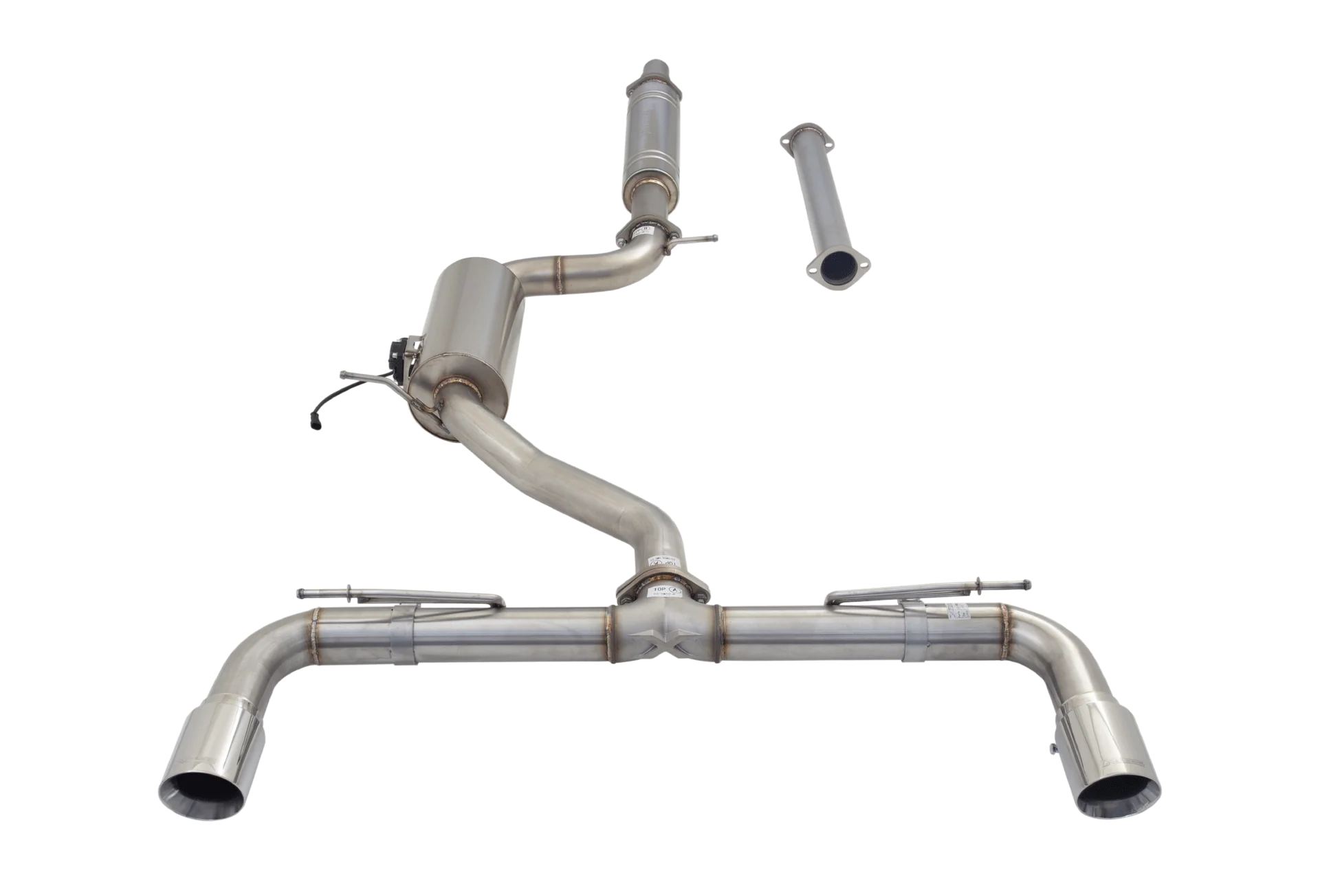 VW Golf GTI MK 7 To 8 Cat Back Exhaust System With Varex Valved Muffler - Image 4